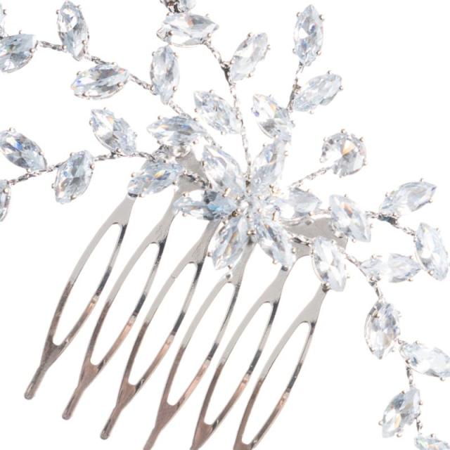 Delicate cubic zircon diamond hair combs