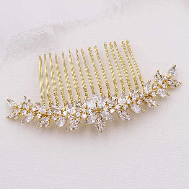 Luxury classic cubic zircon diamond wedding hair combs