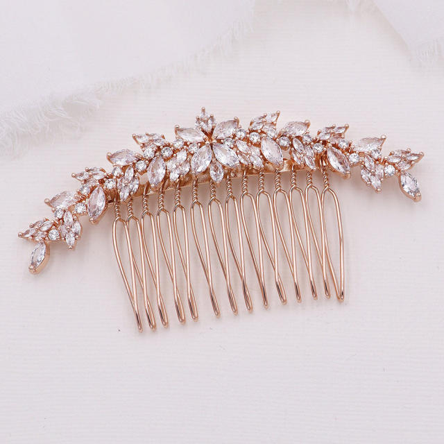 Luxury classic cubic zircon diamond wedding hair combs