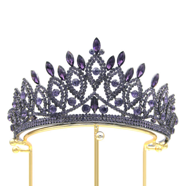 Luxury colorful cubic zircon diamond crown