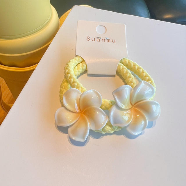 Korean fashion holiday trend sweet yellow flower hair clips