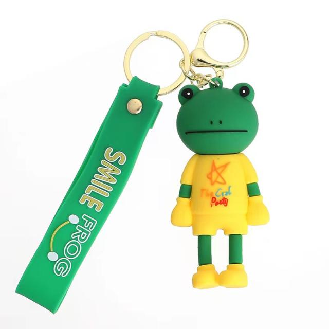 Creative cartoon long leg frog keychain