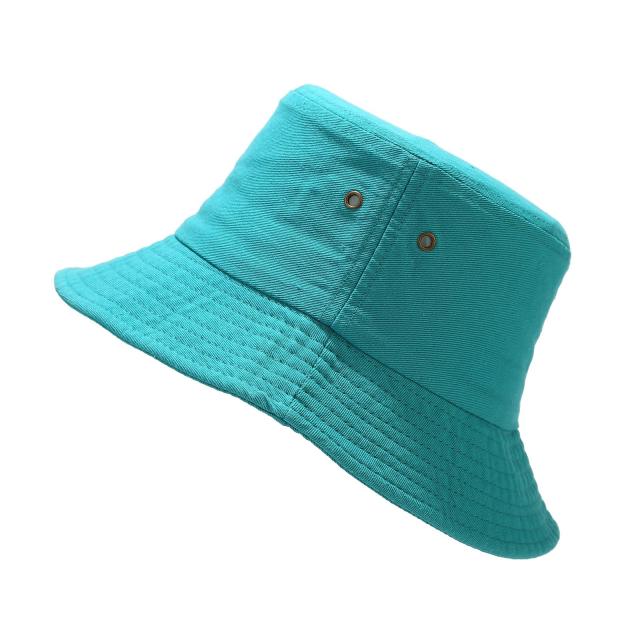 Simple plain color cotton easy match bucket hat