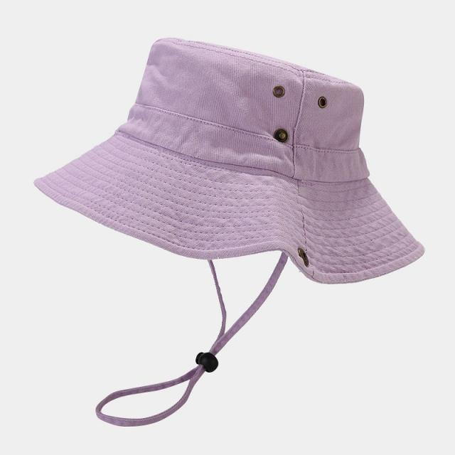 Plain color cowboy outdoor fishing hat bucket hat