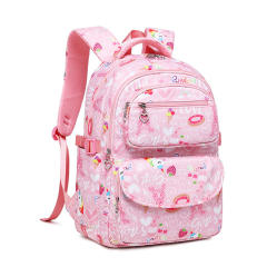 Pink color unicorn pattern school bag lunch bag pencil case set