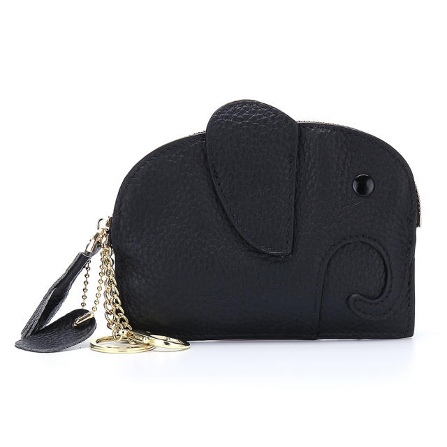 Cute elephant design Genuine Leather women coin purse