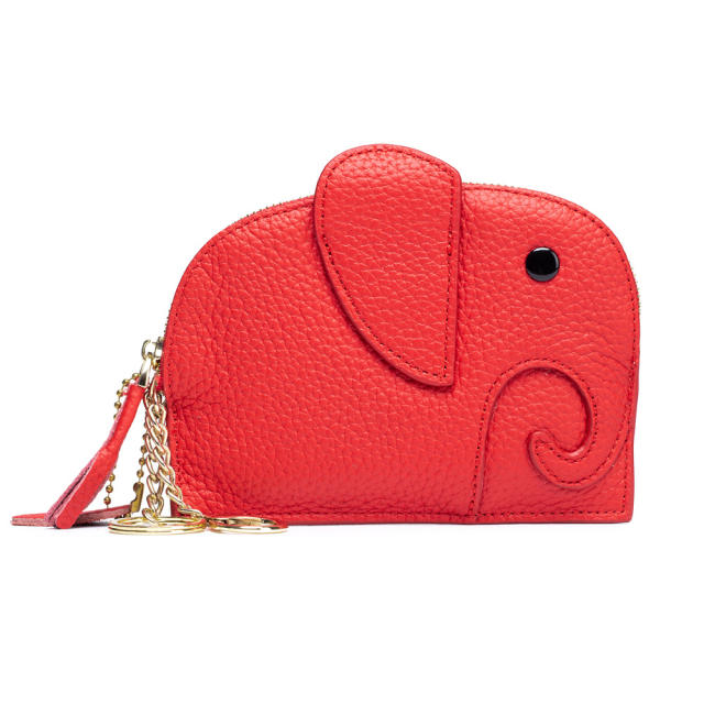 Cute elephant design Genuine Leather women coin purse