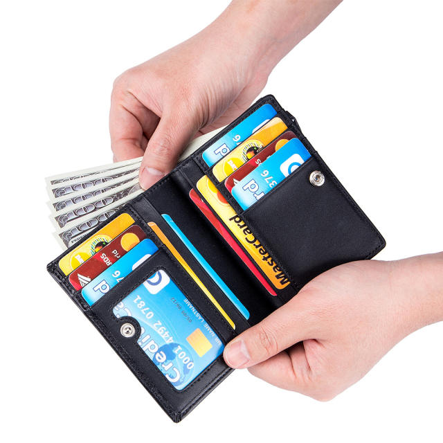 RFID Genuine Leather large storage wallet