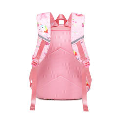 Pink color unicorn pattern school bag lunch bag pencil case set