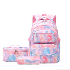 19 inch starry sky school backpack lunch bag pencil case set