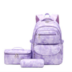 19 inch starry sky school backpack lunch bag pencil case set