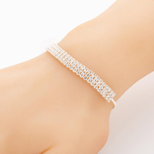 Easy match diamond slide bracelet