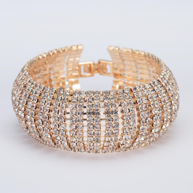 Delicate easy match diamond bangle bracelet