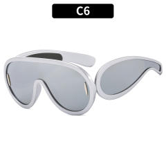 INS punk trend personality one piece sunglasses for men women