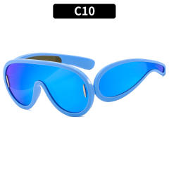 INS punk trend personality one piece sunglasses for men women