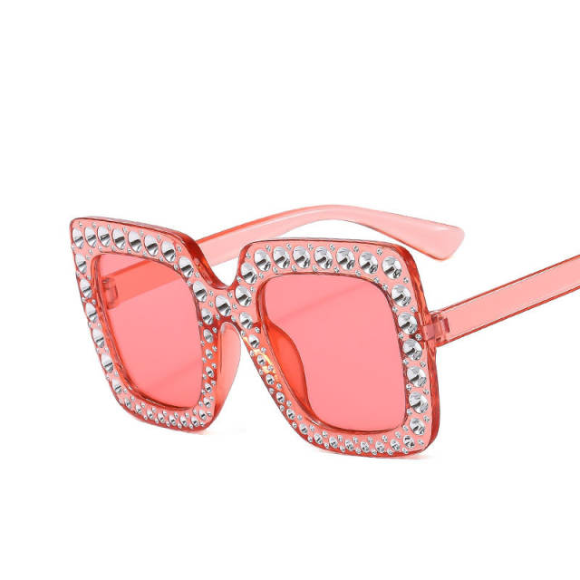 Cute square frame diamond sunglasses for kids