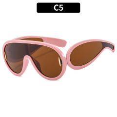 INS punk trend personality one piece sunglasses for men women