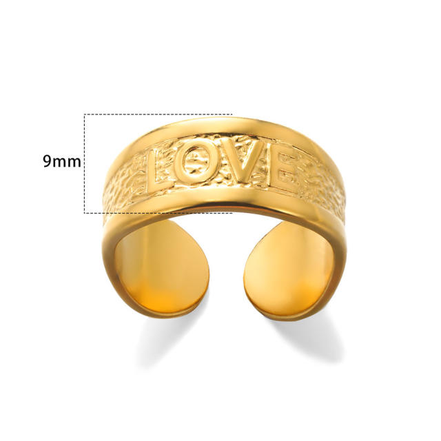 18K gold plated stainless steel finger rings