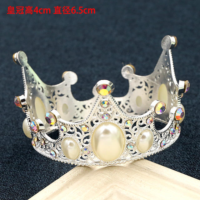 Small size pearl crown for cake bouquet