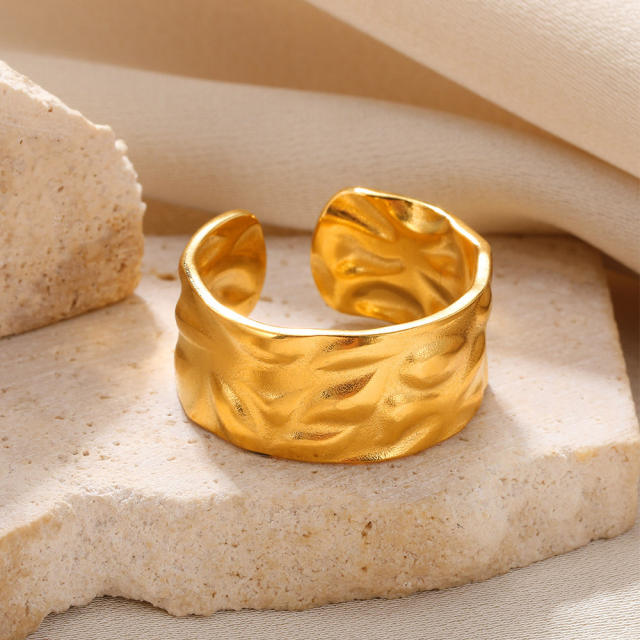 18K gold plated stainless steel finger rings