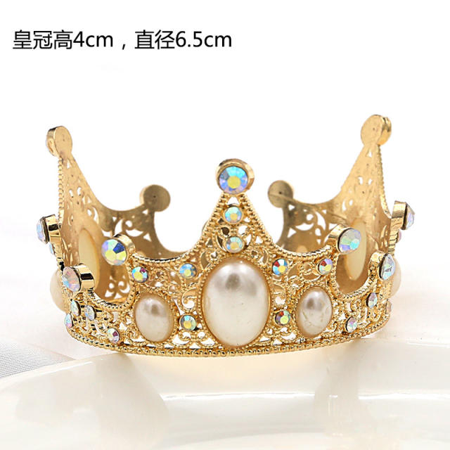 Small size pearl crown for cake bouquet