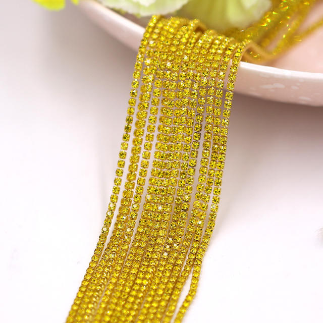 DIY colorful rhinestone chain