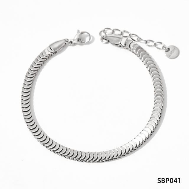 Silver color hot sale stainless steel bracelet