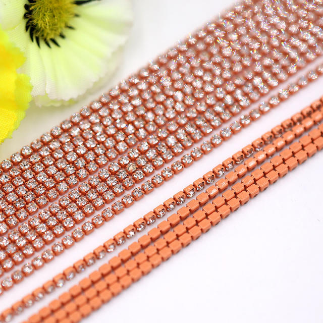 DIY colorful rhinestone chain