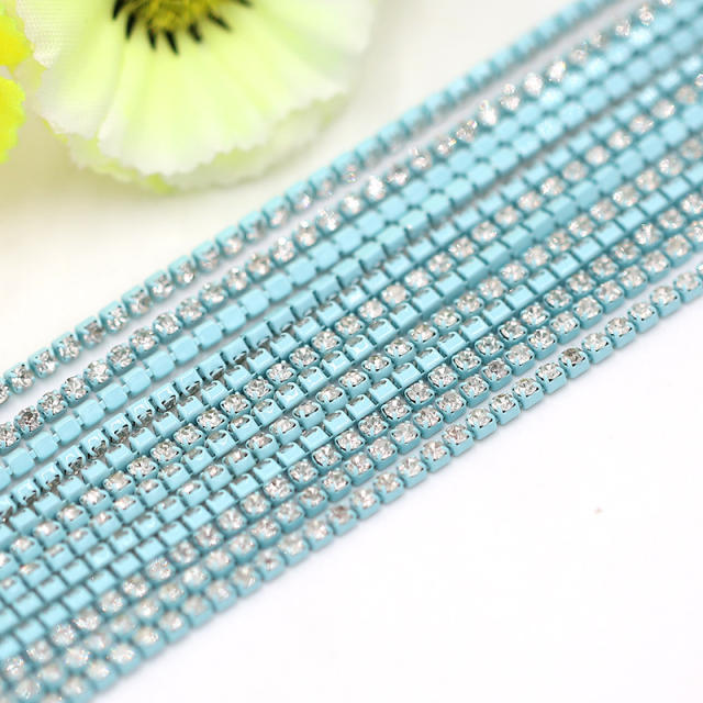 DIY colorful rhinestone chain