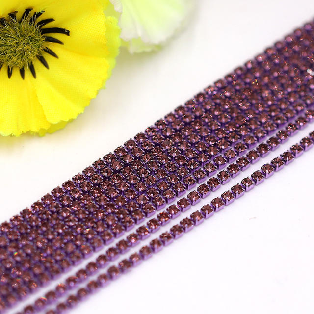 DIY colorful rhinestone chain