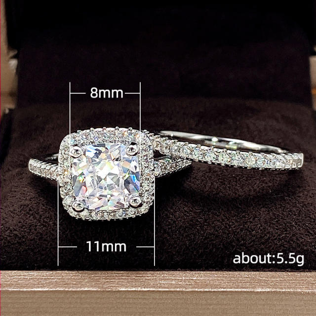 Wish hot sale diamond wedding rings set engagement rings
