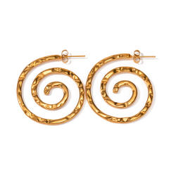 Funny personality spiral shape stainless steel earrings