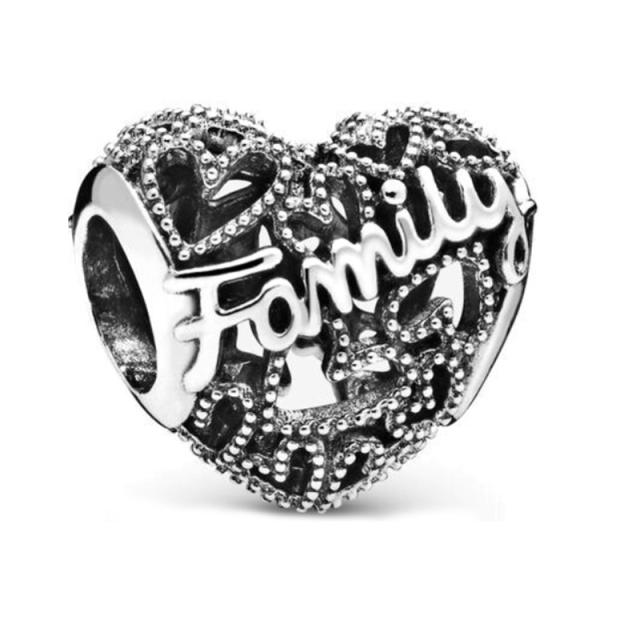 Family friend mom letter engrave heart mother's day diy bracelet bead