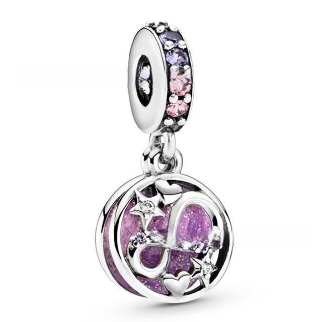 Magic purple color series diy bracelet charm bead