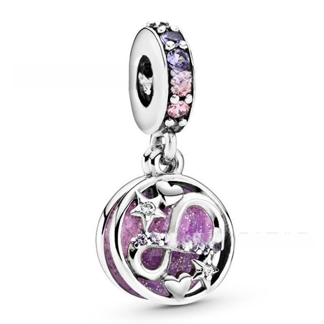 Magic purple color series diy bracelet charm bead