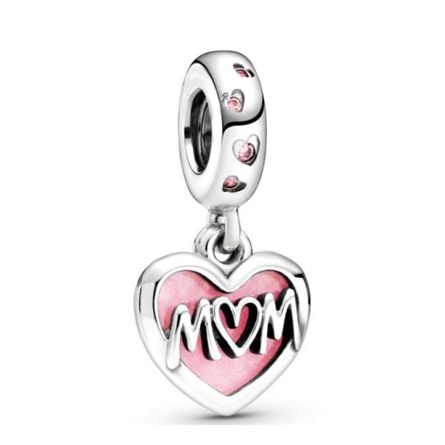 Family friend mom letter engrave heart mother's day diy bracelet bead