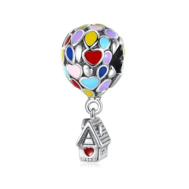 Disney series pandora series alloy hot air balloon diy bracelet charm