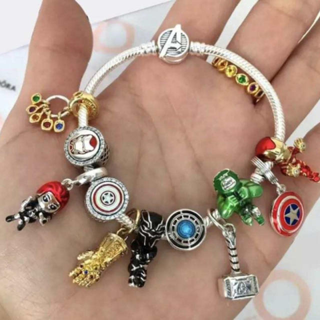 Hot sale super hero series diy bracelet bead