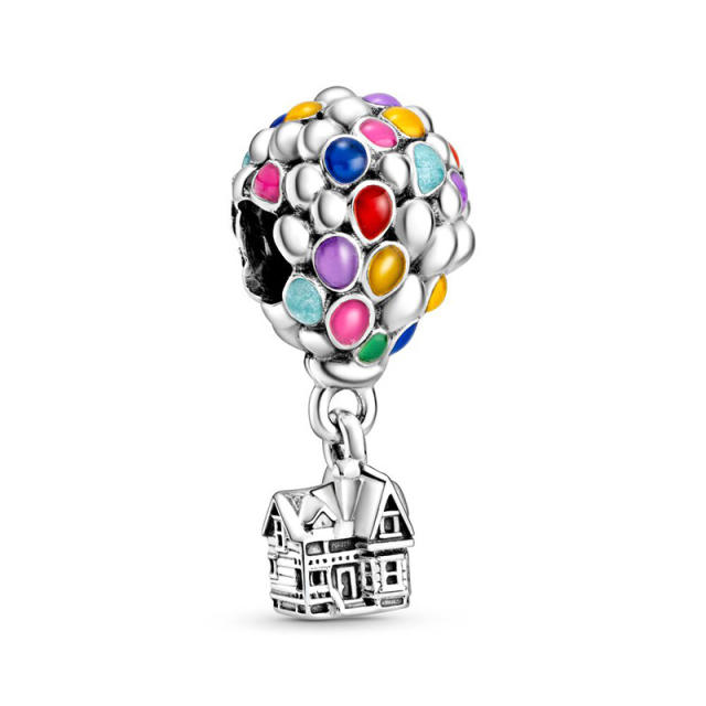 Disney series pandora series alloy hot air balloon diy bracelet charm