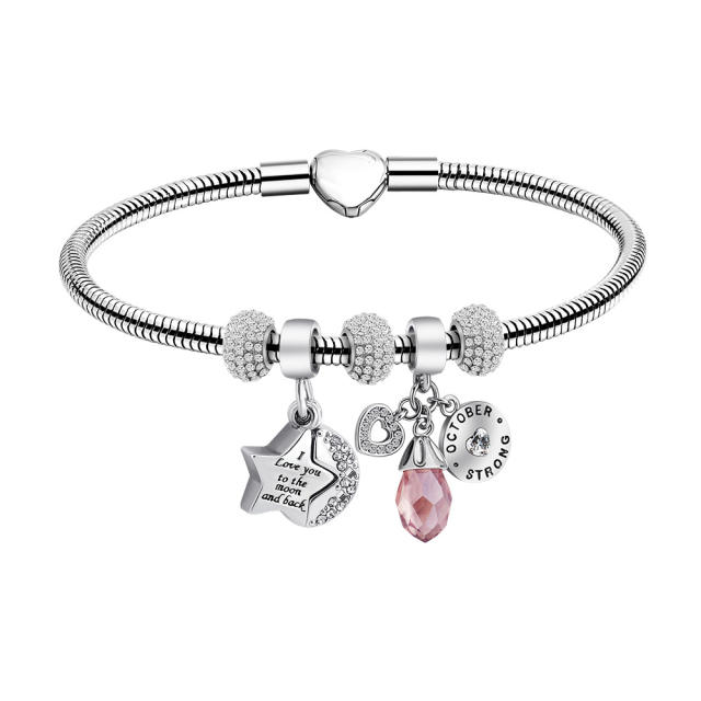 Pandora design diy bracelet charm stainless steel chain bracelet