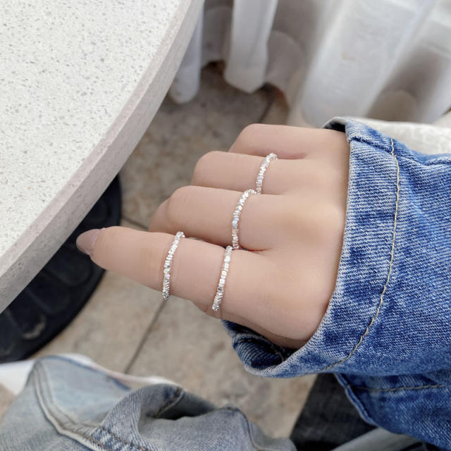 Korean fashion 925 sterling silver bead elastic rings 1pcs price