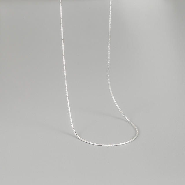 925 sterling silver basic dainty chain necklace for women