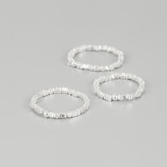 Korean fashion 925 sterling silver bead elastic rings 1pcs price