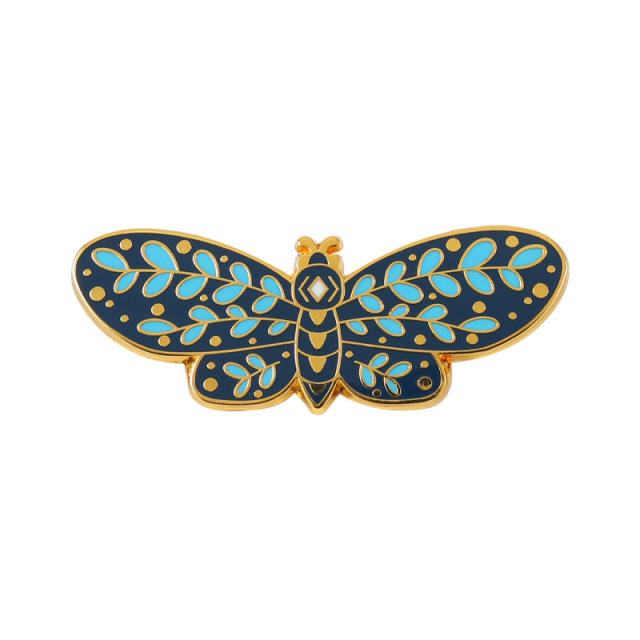 Hot sale color enamel animal series butterfly brooch pins