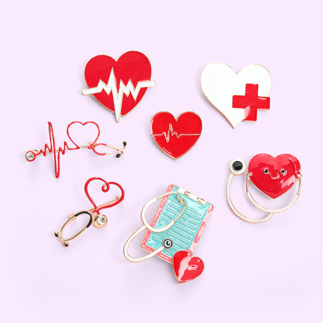 Creative enamel nurse doctor brooch pins