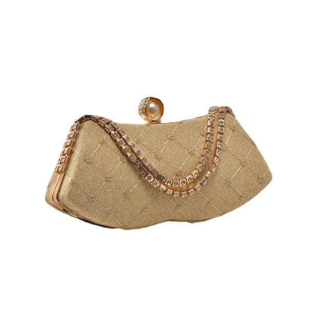 Personality pattern diamond handle women evening bag