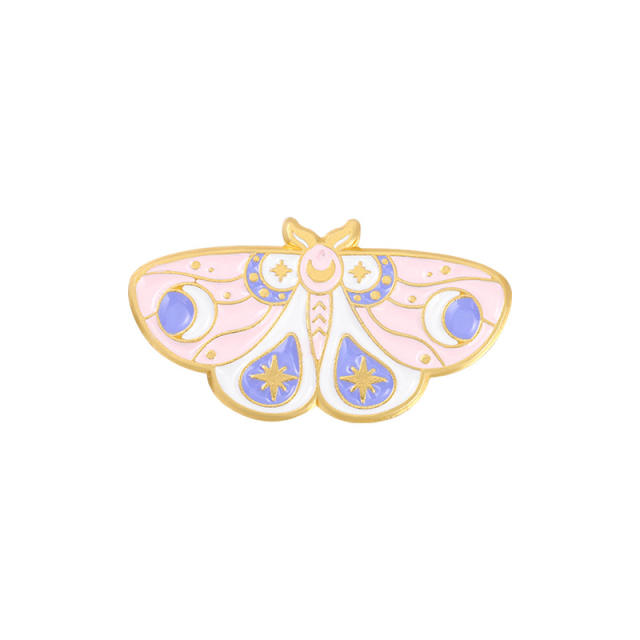 Hot sale color enamel animal series butterfly brooch pins