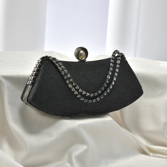 Personality pattern diamond handle women evening bag