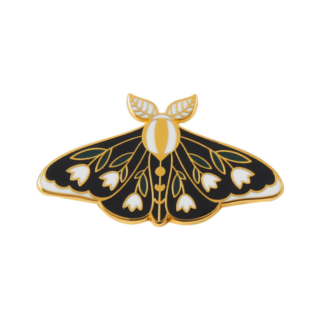 Hot sale color enamel animal series butterfly brooch pins