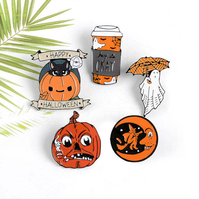 Creative color enamel halloween alloy brooch pins